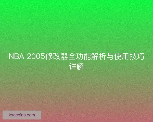 NBA 2005修改器全功能解析与使用技巧详解