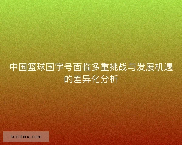 中国篮球国字号面临多重挑战与发展机遇的差异化分析