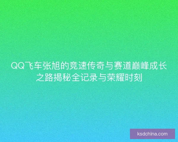 QQ飞车张旭的竞速传奇与赛道巅峰成长之路揭秘全记录与荣耀时刻